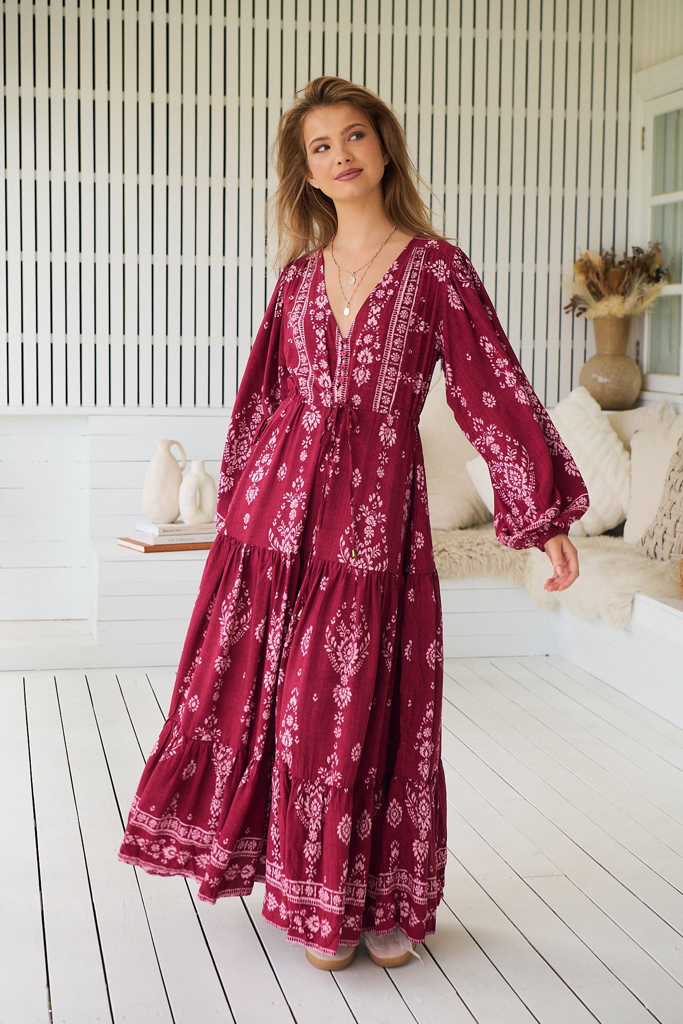  JAASE | RHUBARB KIVA TERESA MAXI DRESS | Bohemian Love Runway