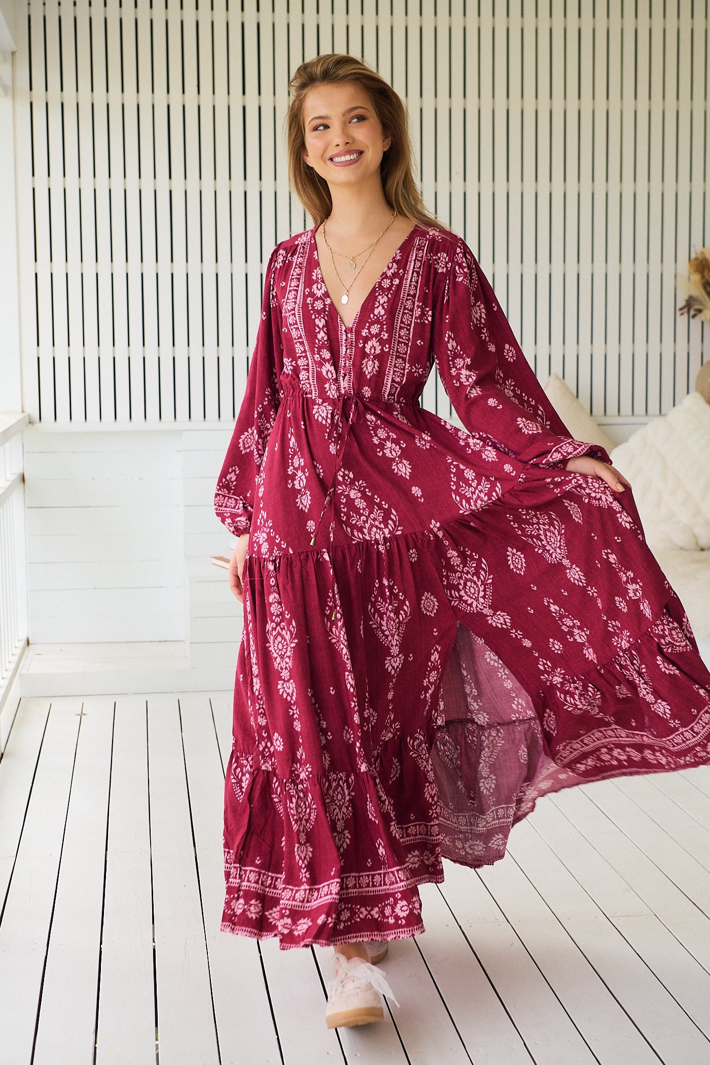  JAASE | RHUBARB KIVA TERESA MAXI DRESS | Bohemian Love Runway