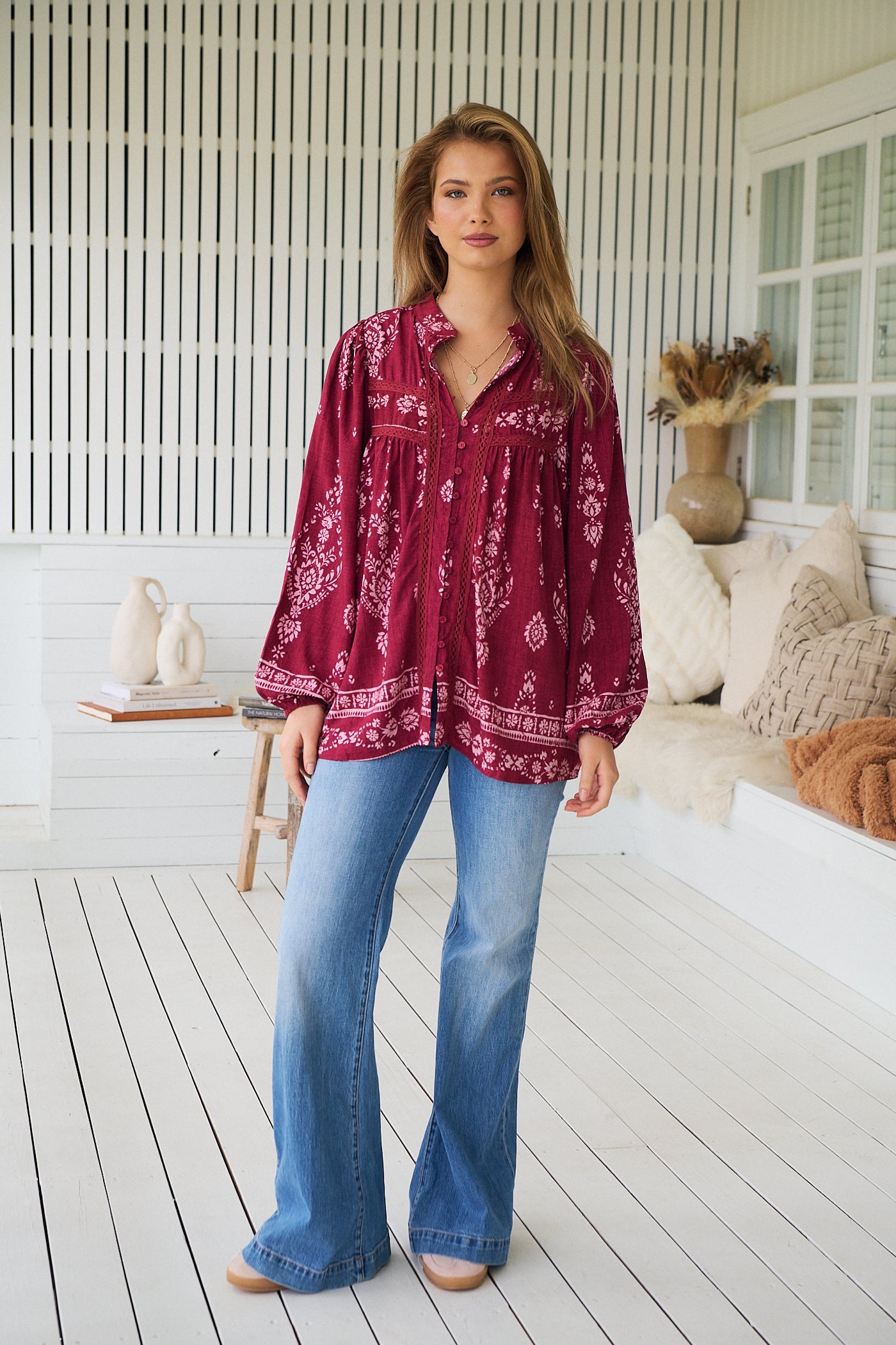  JAASE | RHUBARB KIVA BEE BLOUSE | Bohemian Love Runway