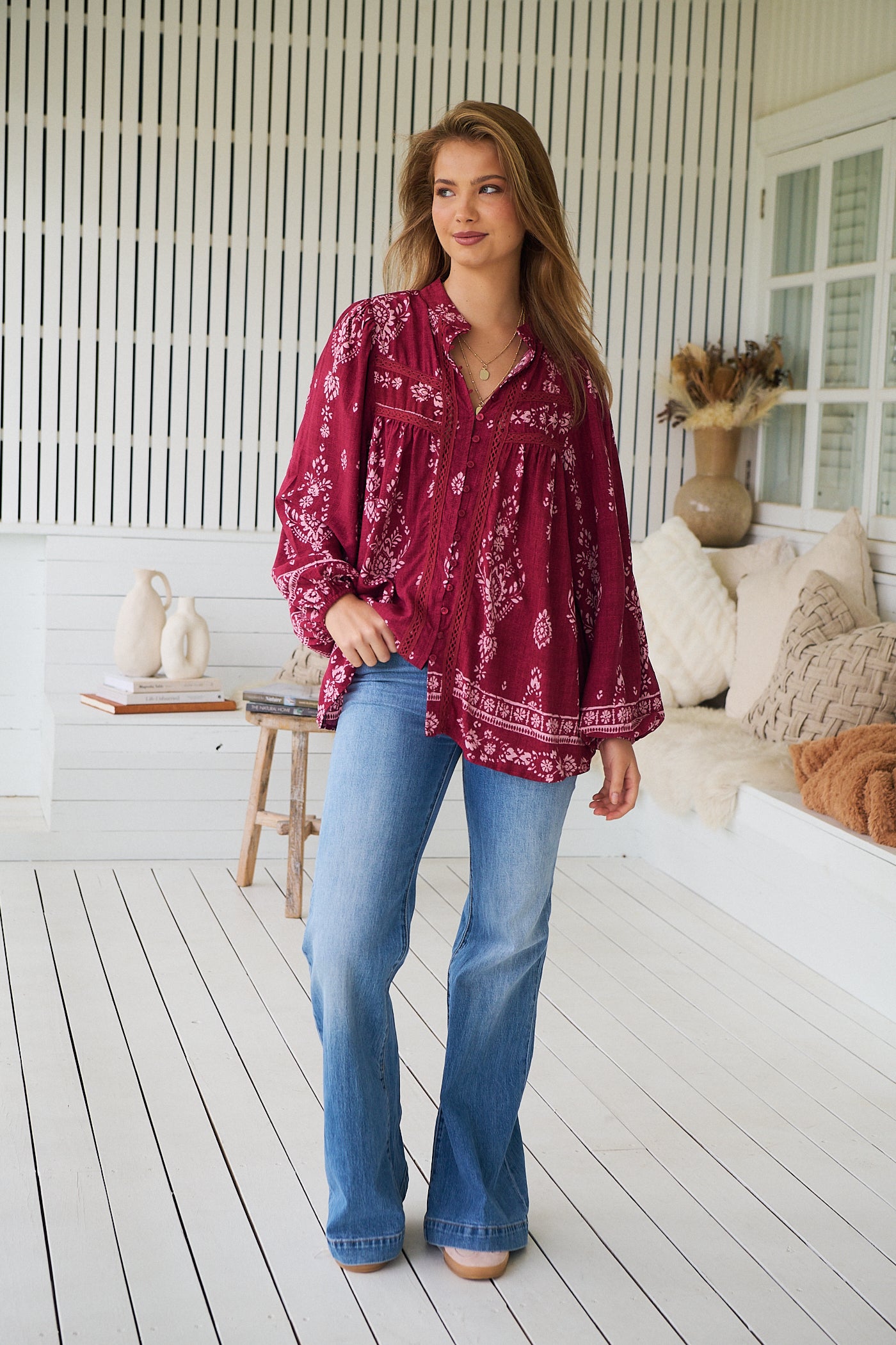  JAASE | RHUBARB KIVA BEE BLOUSE | Bohemian Love Runway