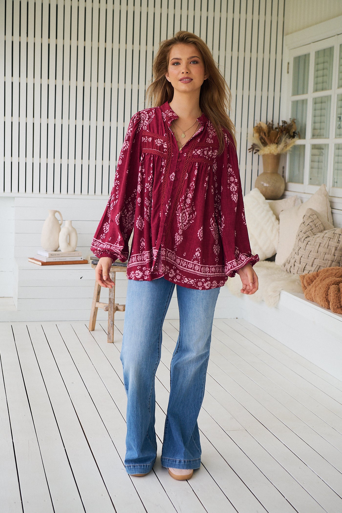  JAASE | RHUBARB KIVA BEE BLOUSE | Bohemian Love Runway