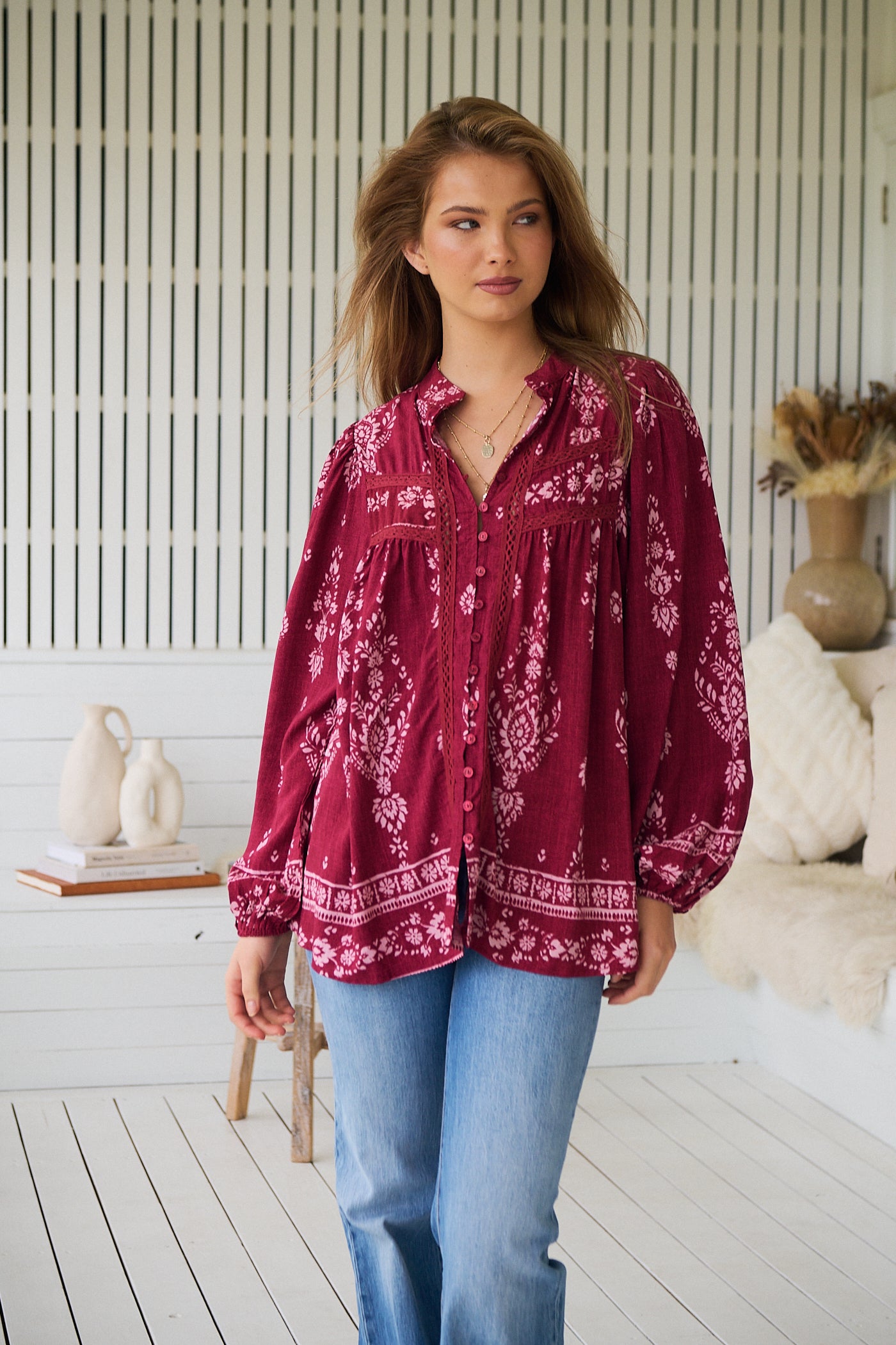  JAASE | RHUBARB KIVA BEE BLOUSE | Bohemian Love Runway