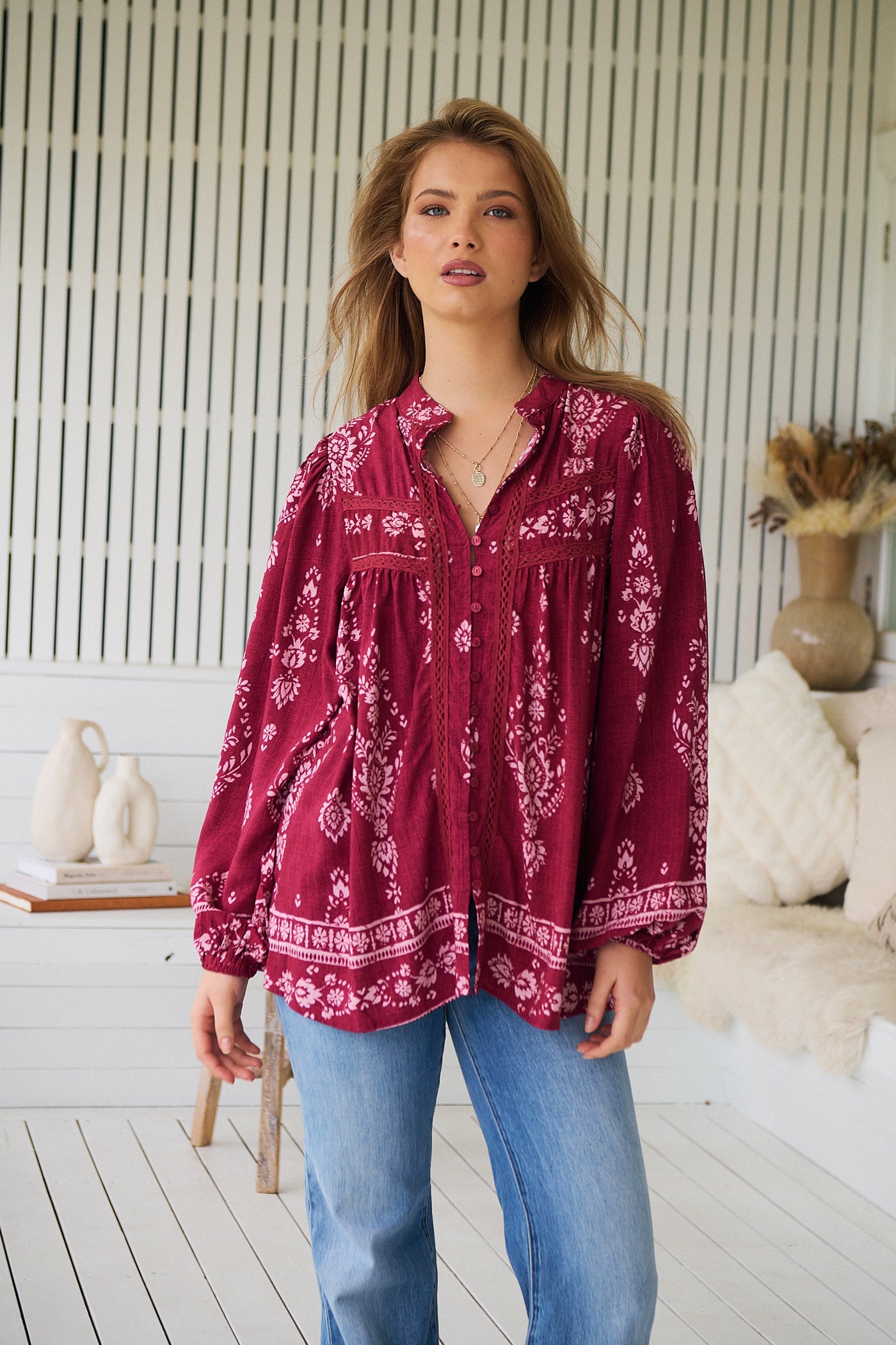  JAASE | RHUBARB KIVA BEE BLOUSE | Bohemian Love Runway