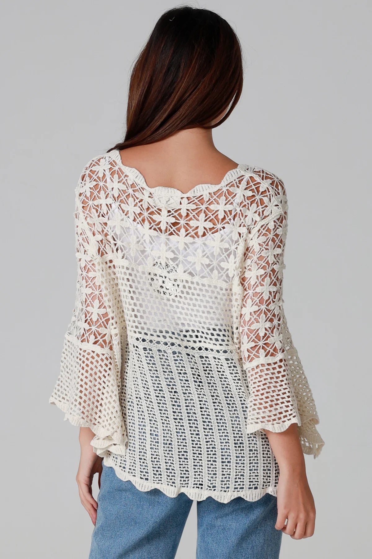  WILLOW | CHLOE CROCHET TOP CREAM | Bohemian Love Runway