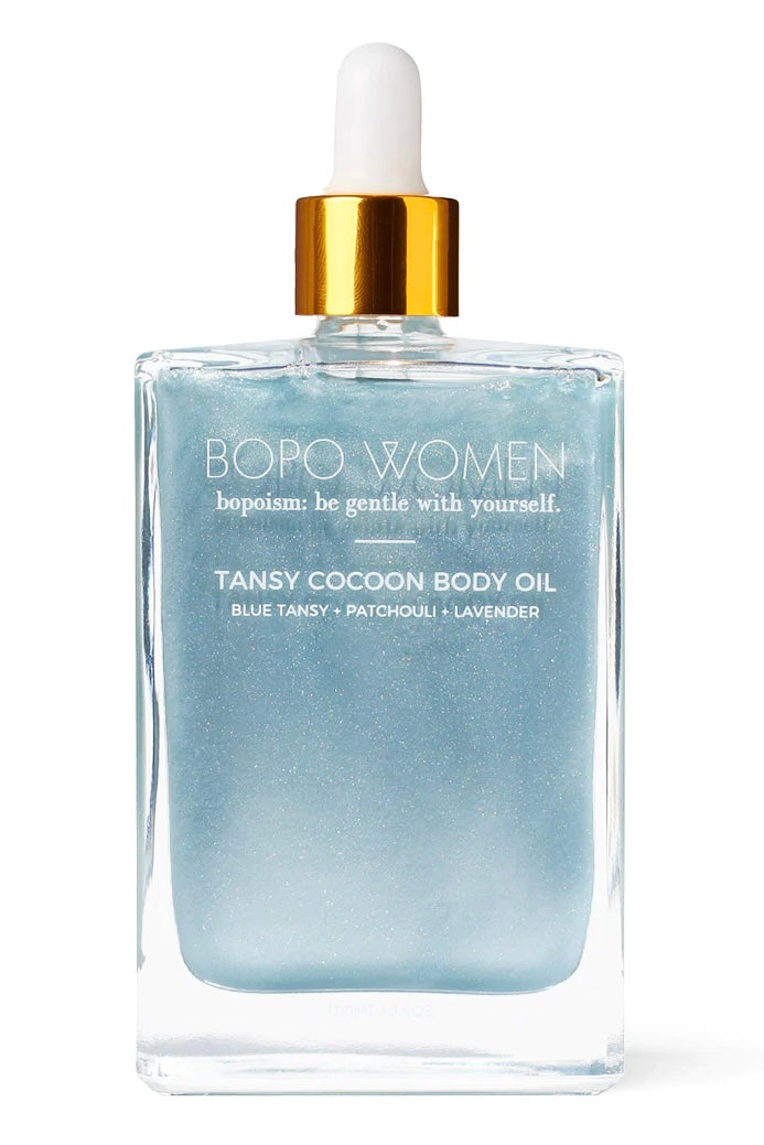  BOPO WOMEN | TANSY COCOON BODY OIL BLUE SHIMMER | Bohemian Love Runway