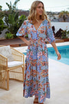 DREAMCATCHER | CRYSTAL V-NECK MAXI DRESS | Bohemian Love Runway