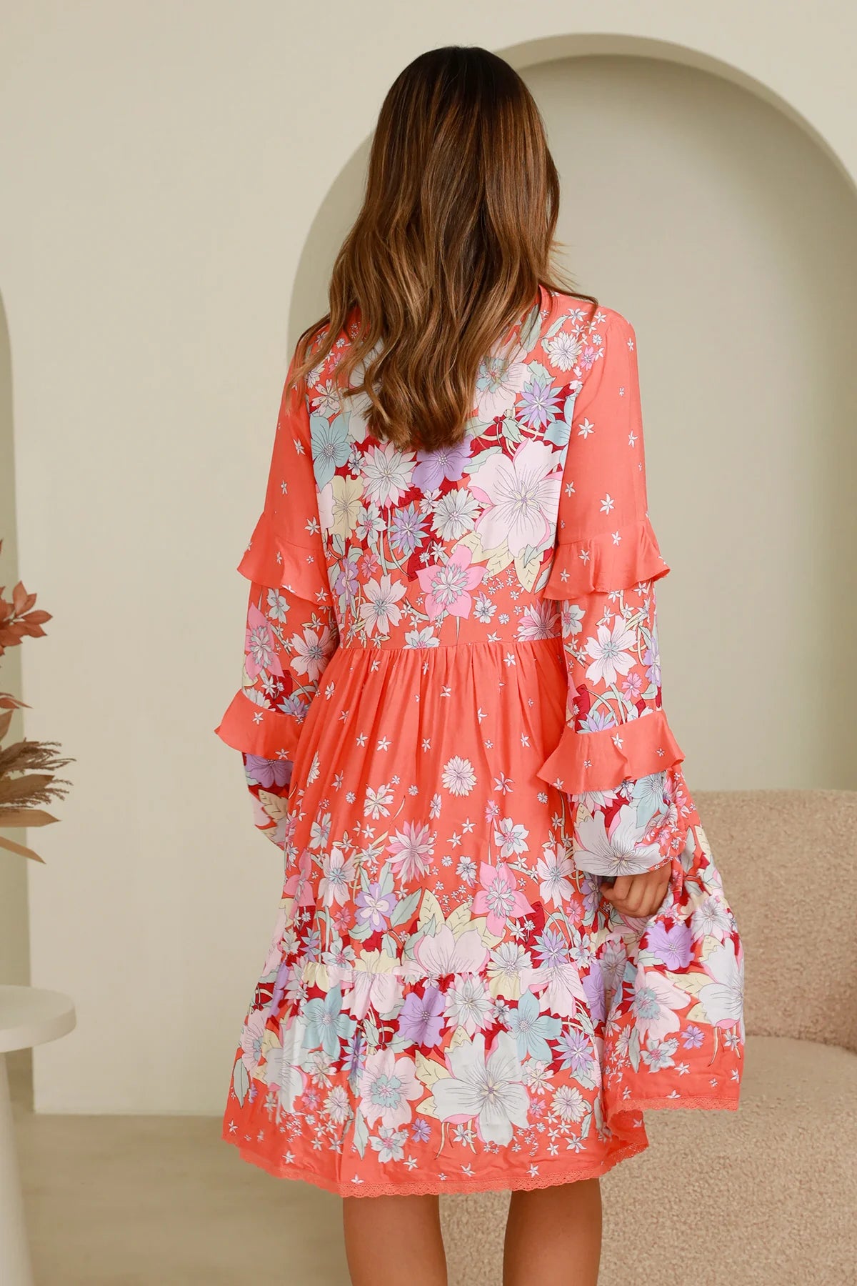  DREAMCATCHER | MELODY LONG SLEEVE MINI DRESS | Bohemian Love Runway