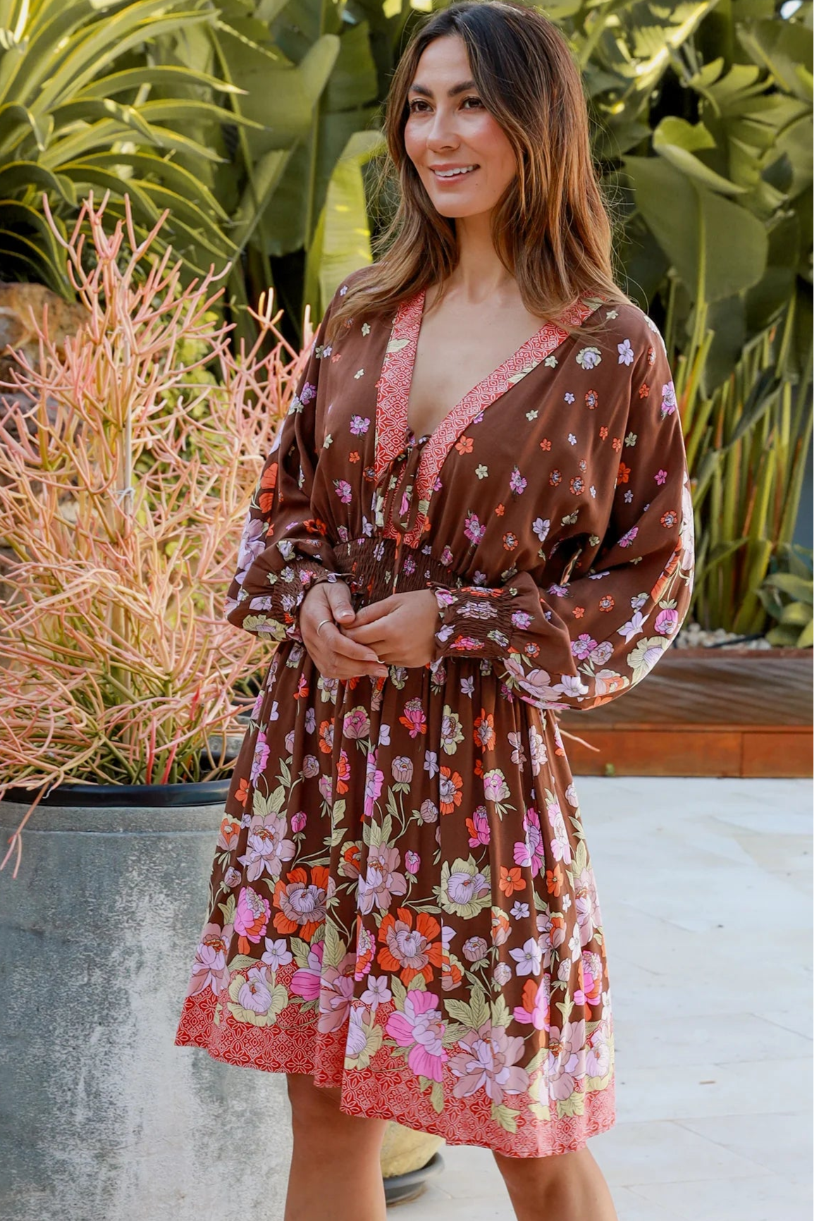  DREAMCATCHER | DAHLIA LONG SLEEVE MINI DRESS | Bohemian Love Runway