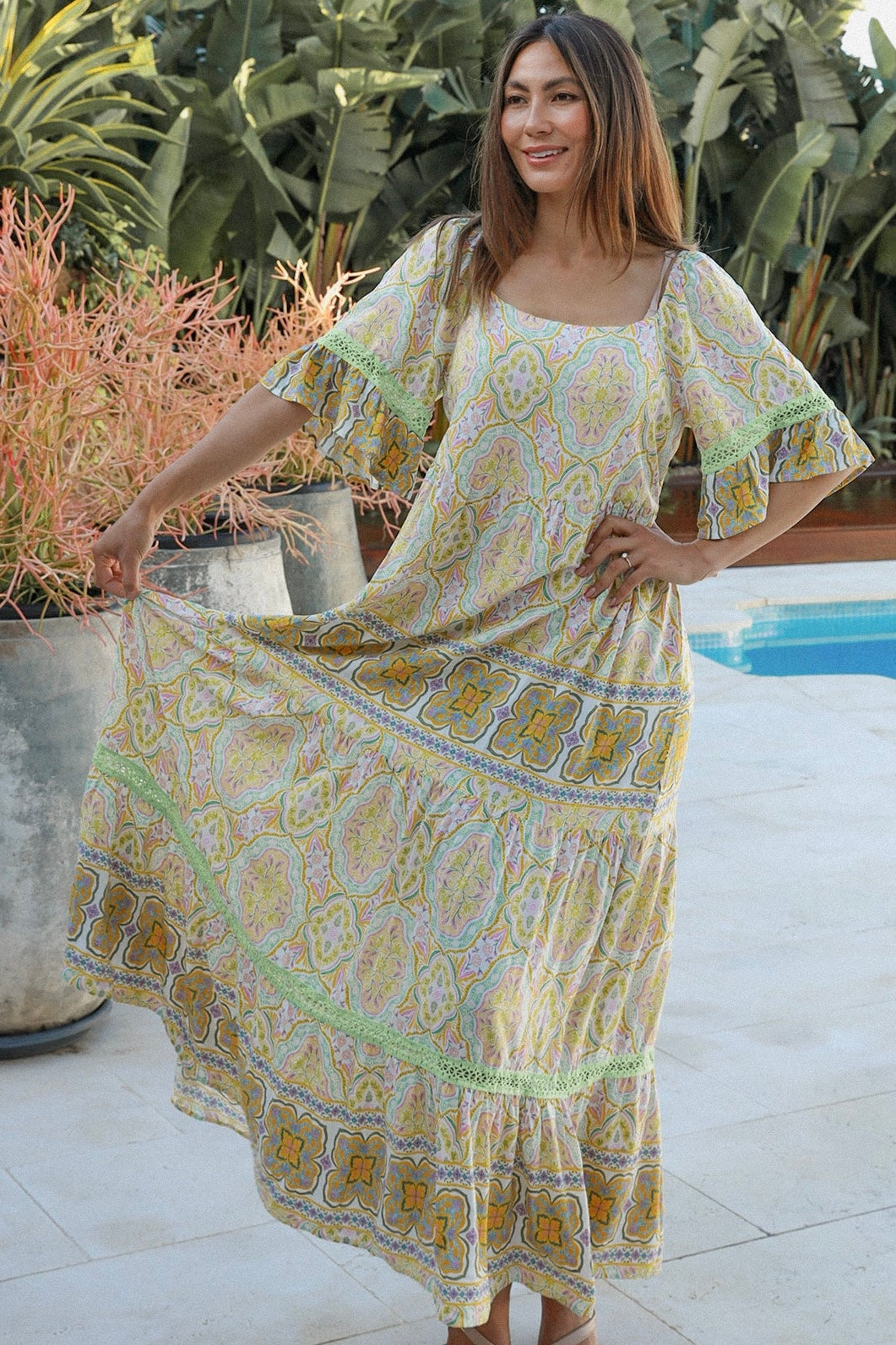  DREAMCATCHER | WILLOW HALF SLEEVE MAXI DRESS | Bohemian Love Runway