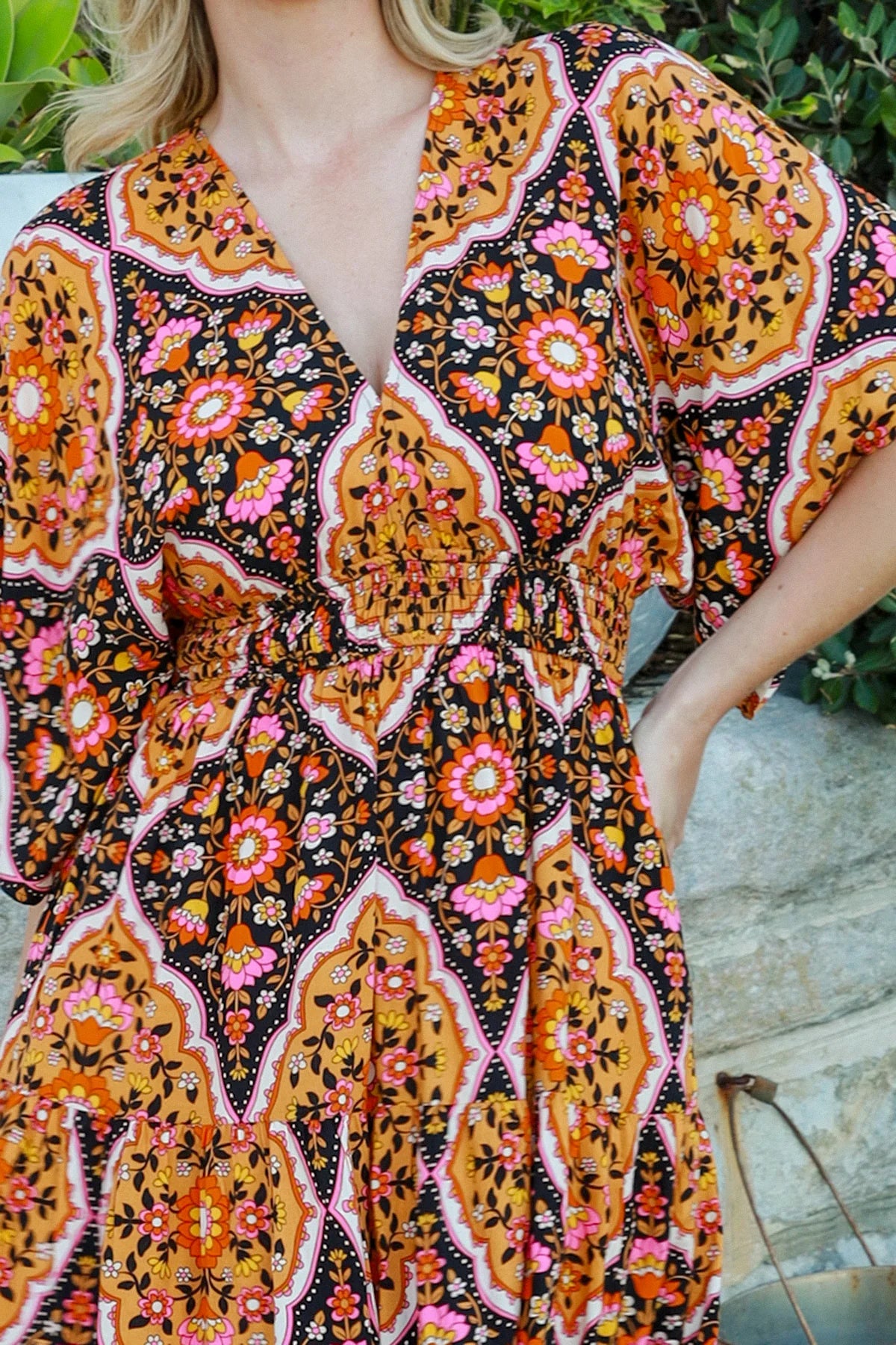  DREAMCATCHER | LOLITA V-NECK MINI DRESS | Bohemian Love Runway