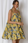 MINIMALIST | ALANA TIERED TROPICAL SUNDRESS MUSTARD | Bohemian Love Runway