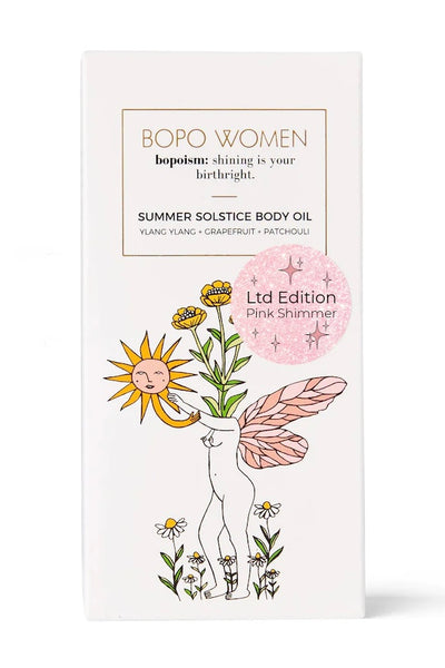 BOPO WOMEN | SUMMER SOLSTICE BODY OIL PINK SHIMMER | Bohemian Love Runway