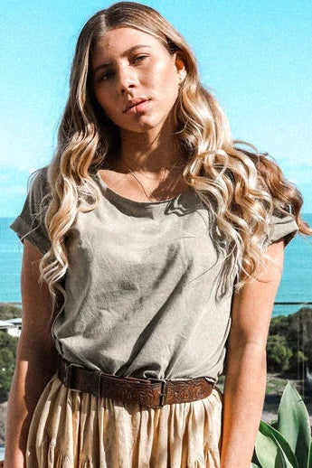  HOBO AND HATCH | ROSA LEATHER BELT VINTAGE BROWN | Bohemian Love Runway