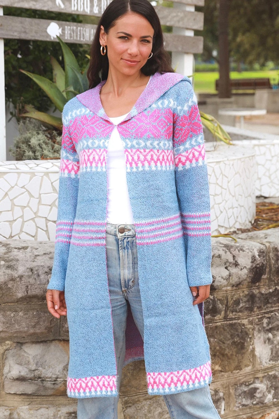  ISABELLA | TABITHA HOODIE KNIT CARDIGAN | Bohemian Love Runway