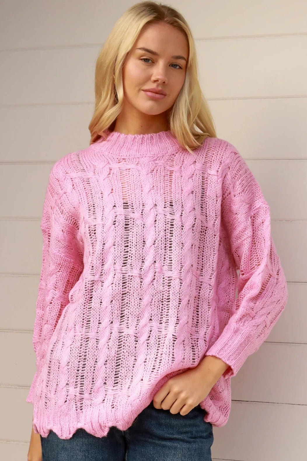  CHARLOTTE THE LABEL | LUELLA KNIT SWEATER PINK | Bohemian Love Runway