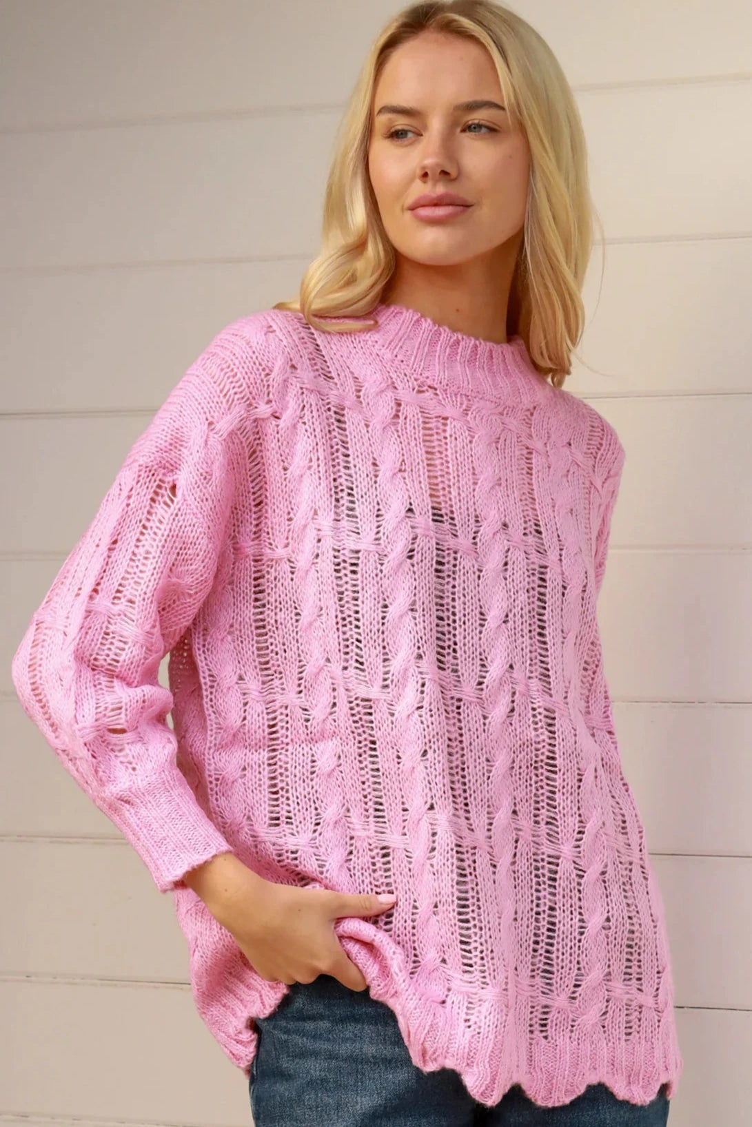  CHARLOTTE THE LABEL | LUELLA KNIT SWEATER PINK | Bohemian Love Runway