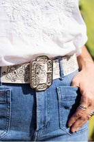  HOUSE OF SKYE | DESERT ROSE LEATHER BELT VINTAGE WHITE | Bohemian Love Runway