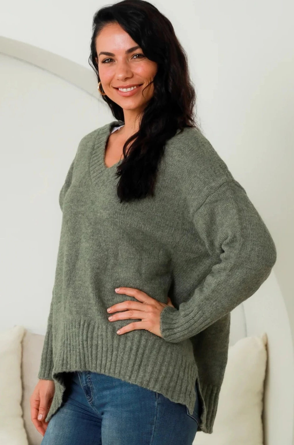 Green 2025 olive sweater