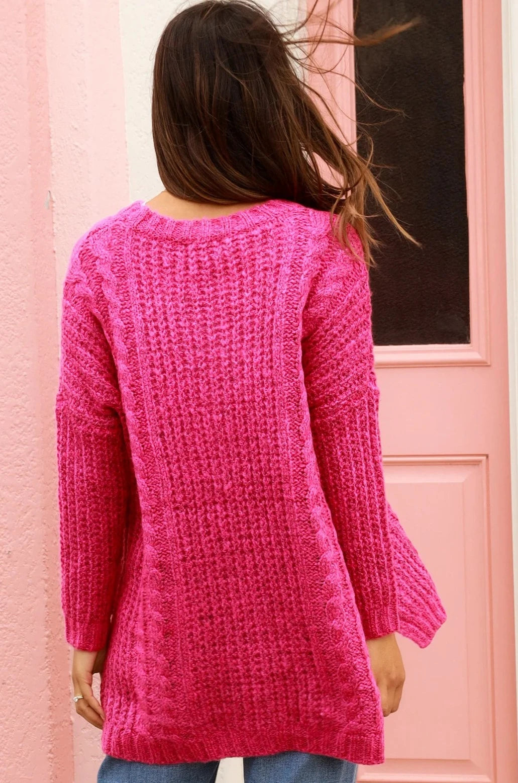  AVAMIA | INDIE KNIT JUMPER PINK | Bohemian Love Runway