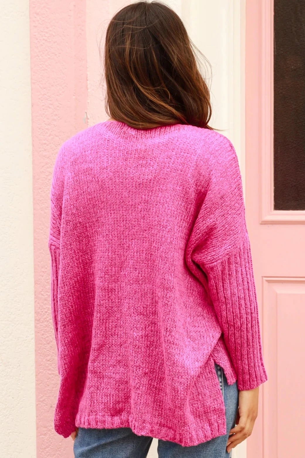  AVA & MIA | POZY KNIT JUMPER PINK | Bohemian Love Runway