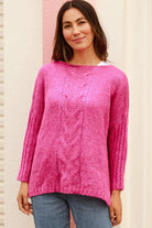  AVA & MIA | POZY KNIT JUMPER PINK | Bohemian Love Runway