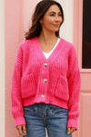 AVA & MIA | VIOLET KNIT CARDIGAN PINK | Bohemian Love Runway