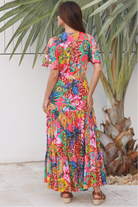Wild Tropic Maxi Dress by Dreamcatcher tropical floral boho maxi dress Australia in 100% rayon with tiered skirt