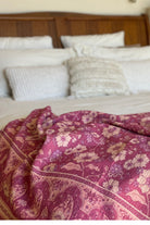  HOUSE OF SKYE | WOODSTOCK THROW RASBERRY | Bohemian Love Runway