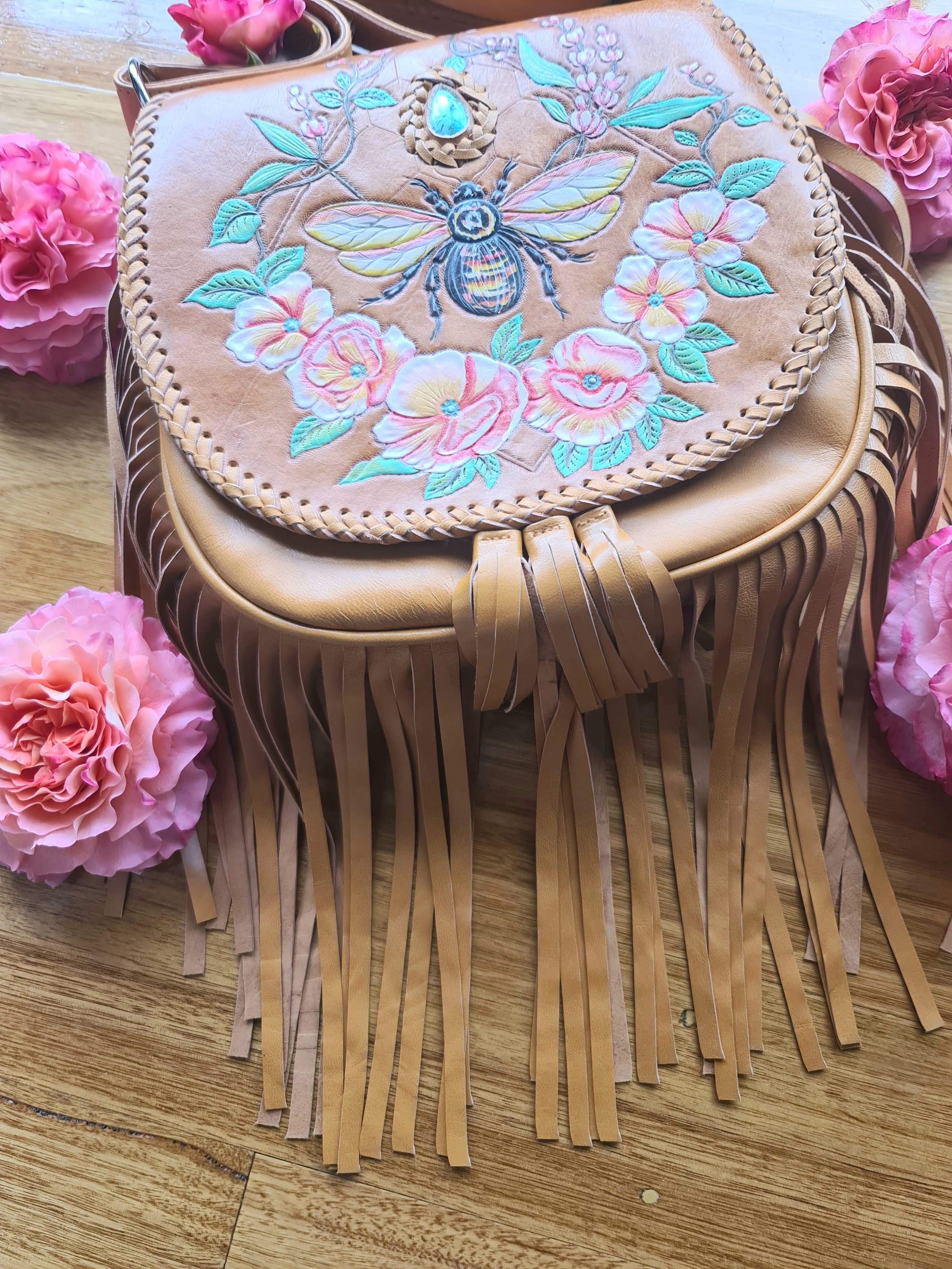  CELESTIAL GYPSY | BUMBLE BEE BAG TAN | Bohemian Love Runway