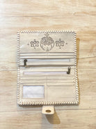  HOUSE OF SKYE | COSMIC LOVE LEATHER WALLET VINTAGE WHITE | Bohemian Love Runway