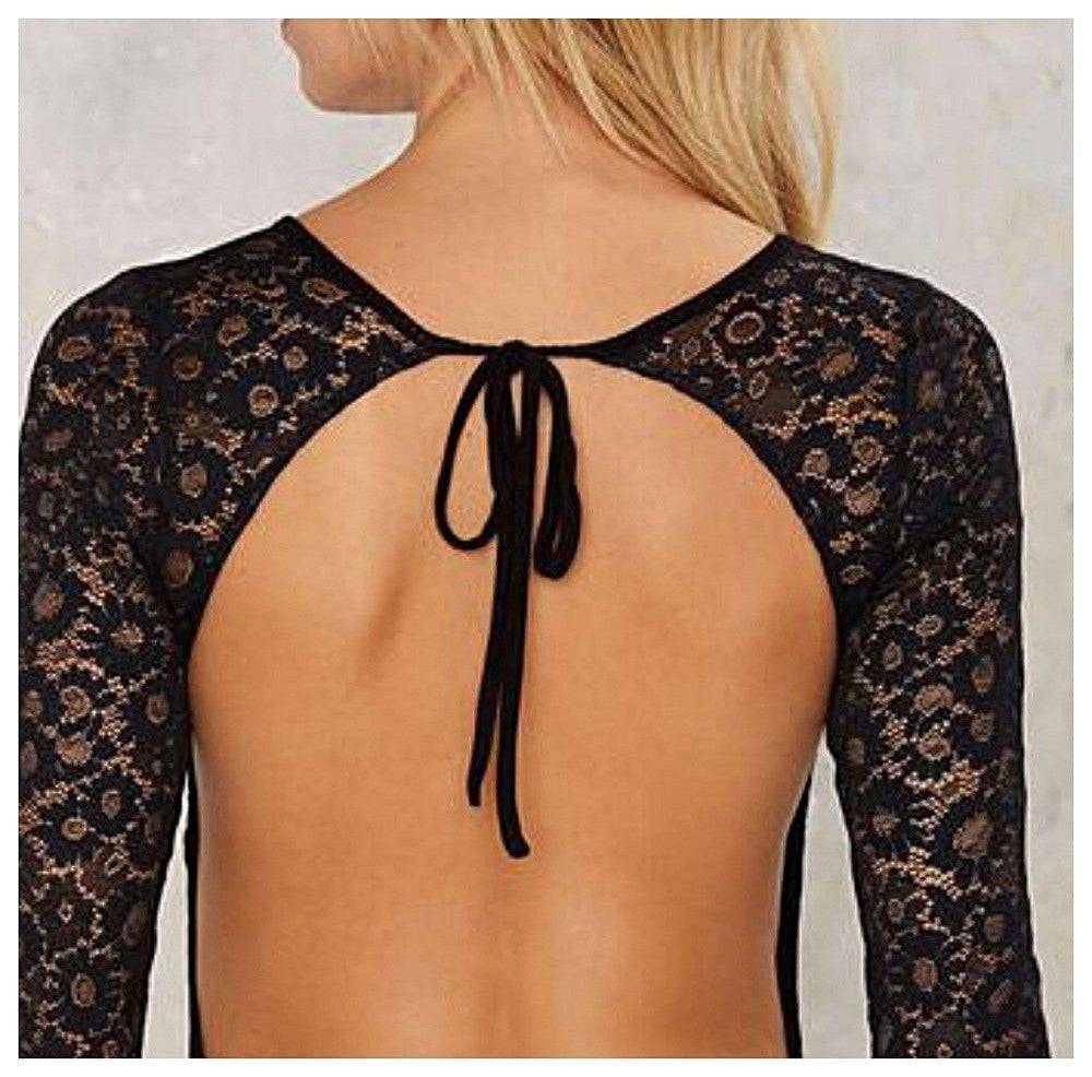  FOR LOVE AND LEMONS SKIVVIES | DAISY BODYSUIT BLACK | Bohemian Love Runway