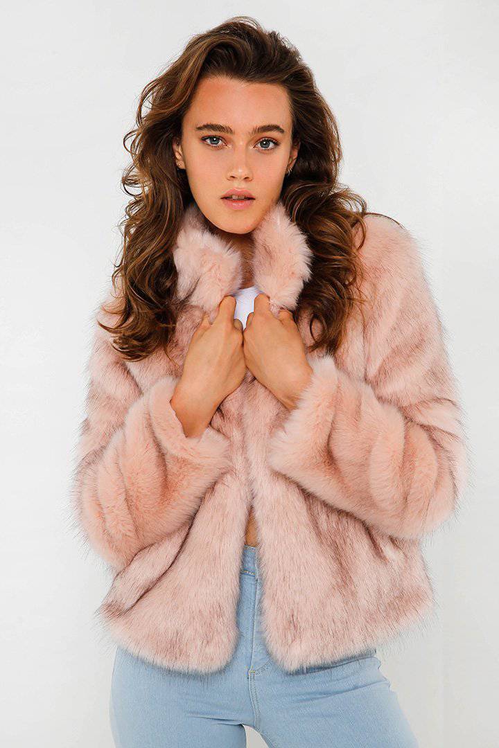  UNREAL FUR | DELISH JACKET DUSTY PINK | Bohemian Love Runway