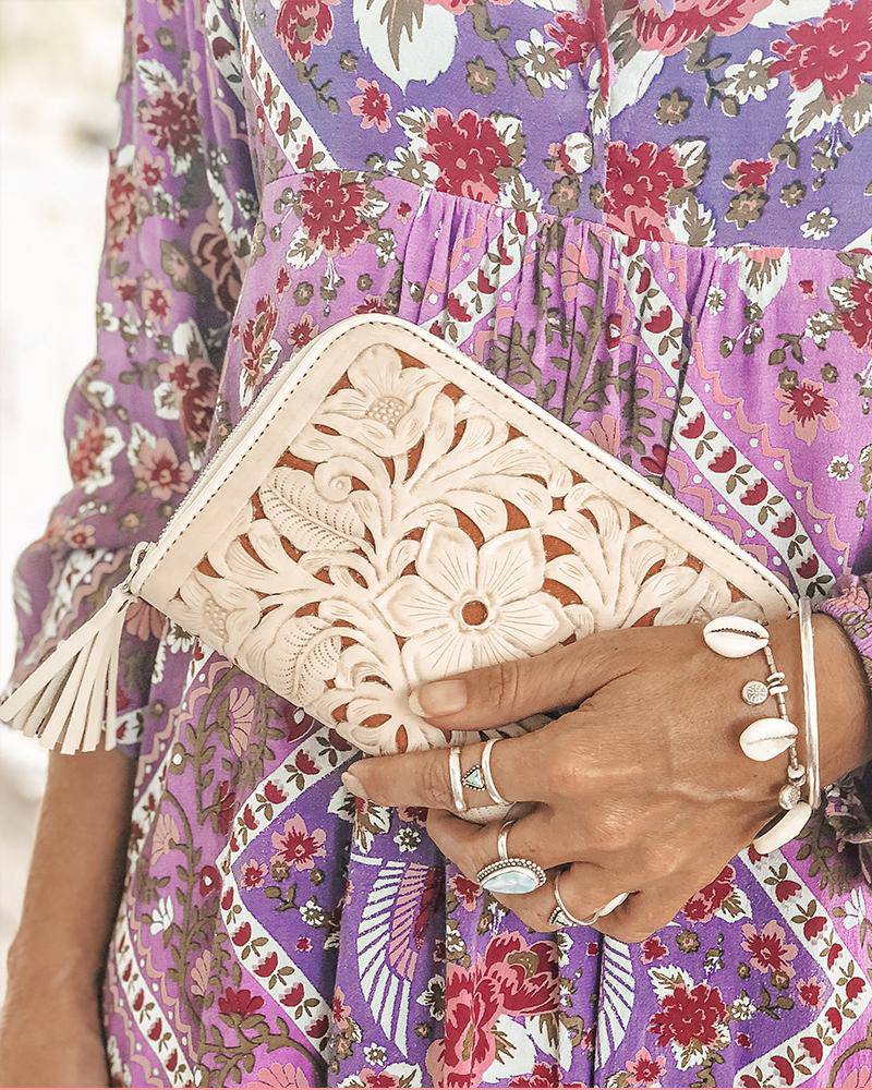  MAHIYA | BLOOM WALLET CREAM | Bohemian Love Runway