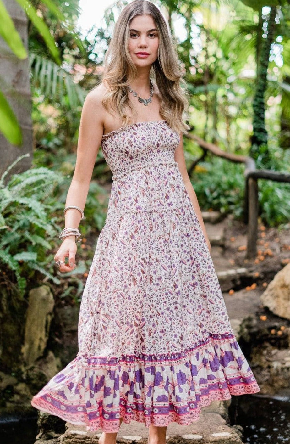  HOUSE OF SKYE | AYANNA WILD ORCHARD MAXI SKIRT DRESS | Bohemian Love Runway