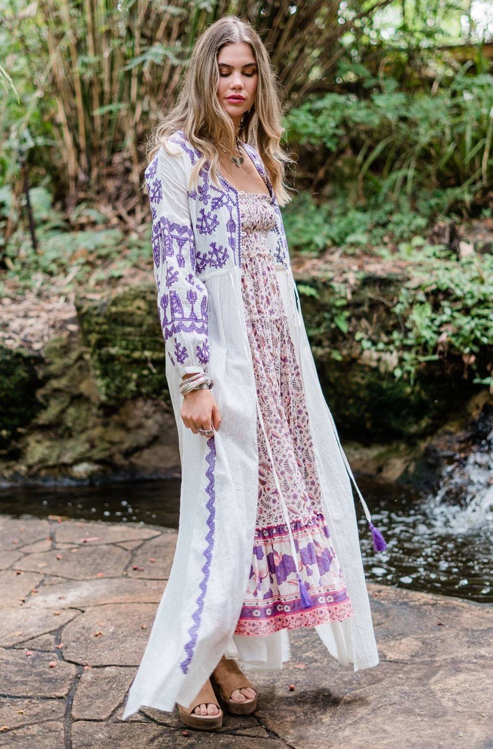  HOUSE OF SKYE | AYANNA WILD ORCHARD MAXI SKIRT DRESS | Bohemian Love Runway