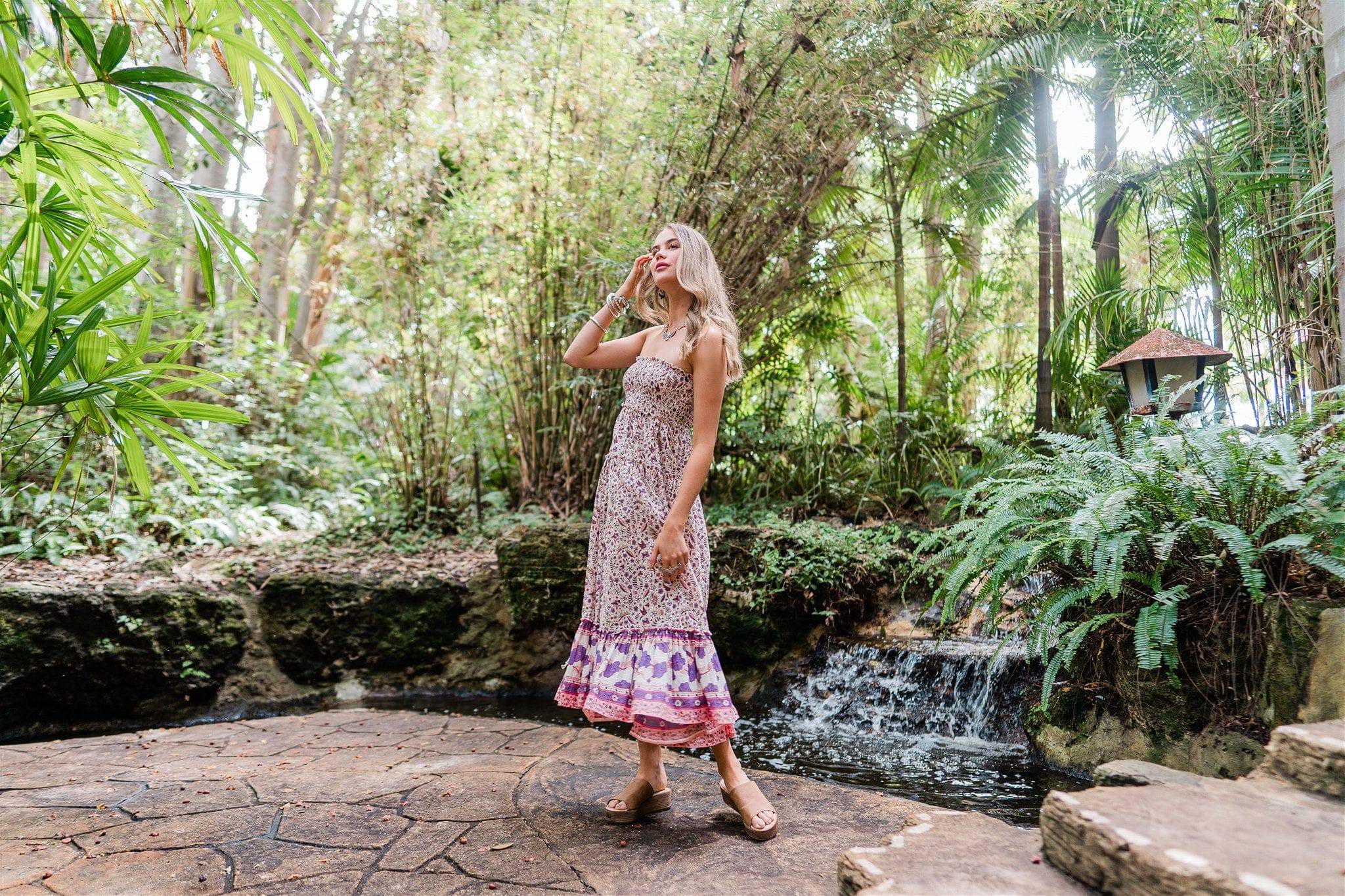  HOUSE OF SKYE | AYANNA WILD ORCHARD MAXI SKIRT DRESS | Bohemian Love Runway