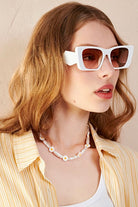  ANGELS WHISPER | LOU OVERSIZED CAT EYE SUNGLASSES WHITE | Bohemian Love Runway