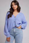 ALL ABOUT EVE | ARI KNIT CARDIGAN BLUE | Bohemian Love Runway