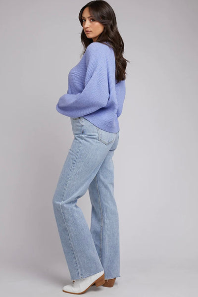 ALL ABOUT EVE | ARI KNIT CARDIGAN BLUE | Bohemian Love Runway