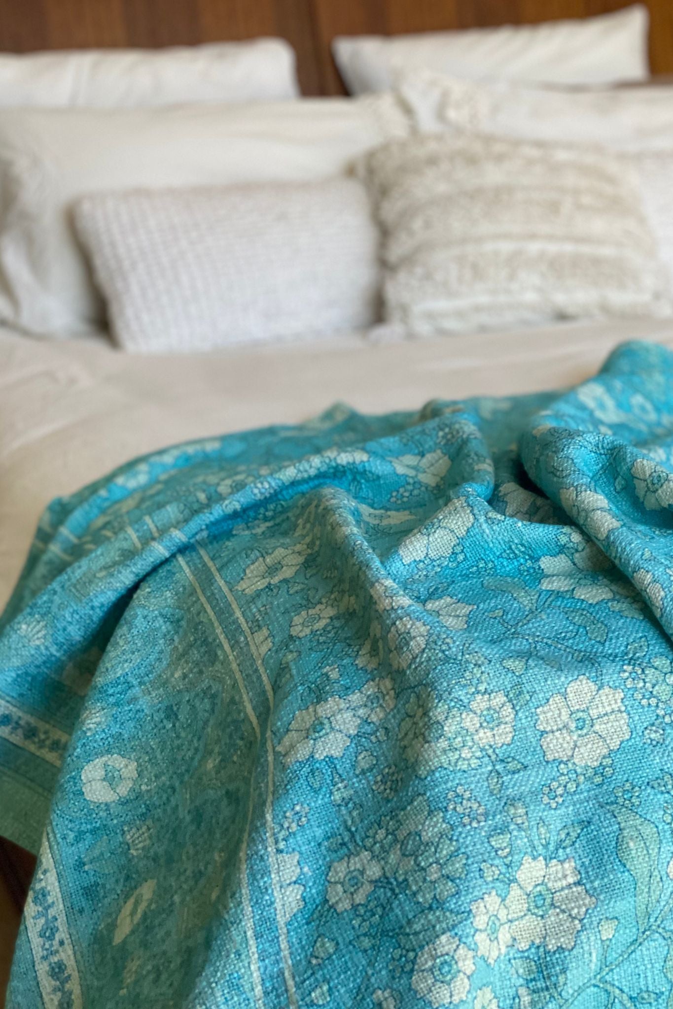  HOUSE OF SKYE | WOODSTOCK THROW BLUEBIRD | Bohemian Love Runway