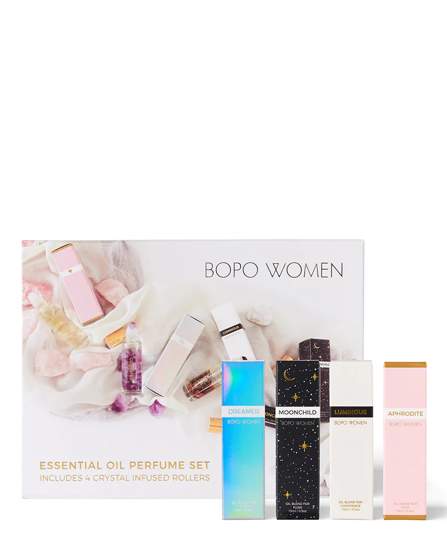  BOPO WOMEN | CRYSTAL PERFUME ROLLER GIFT SET | Bohemian Love Runway