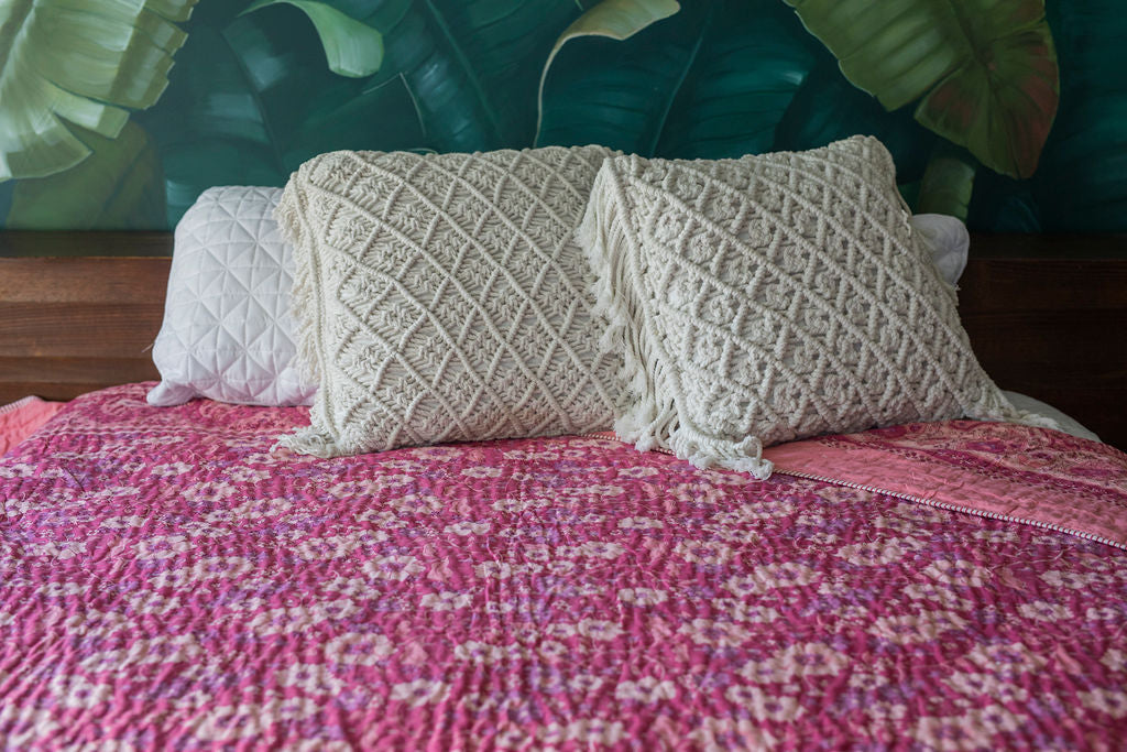  HOUSE OF SKYE | WOODSTOCK QUILT RASPBERRY | Bohemian Love Runway