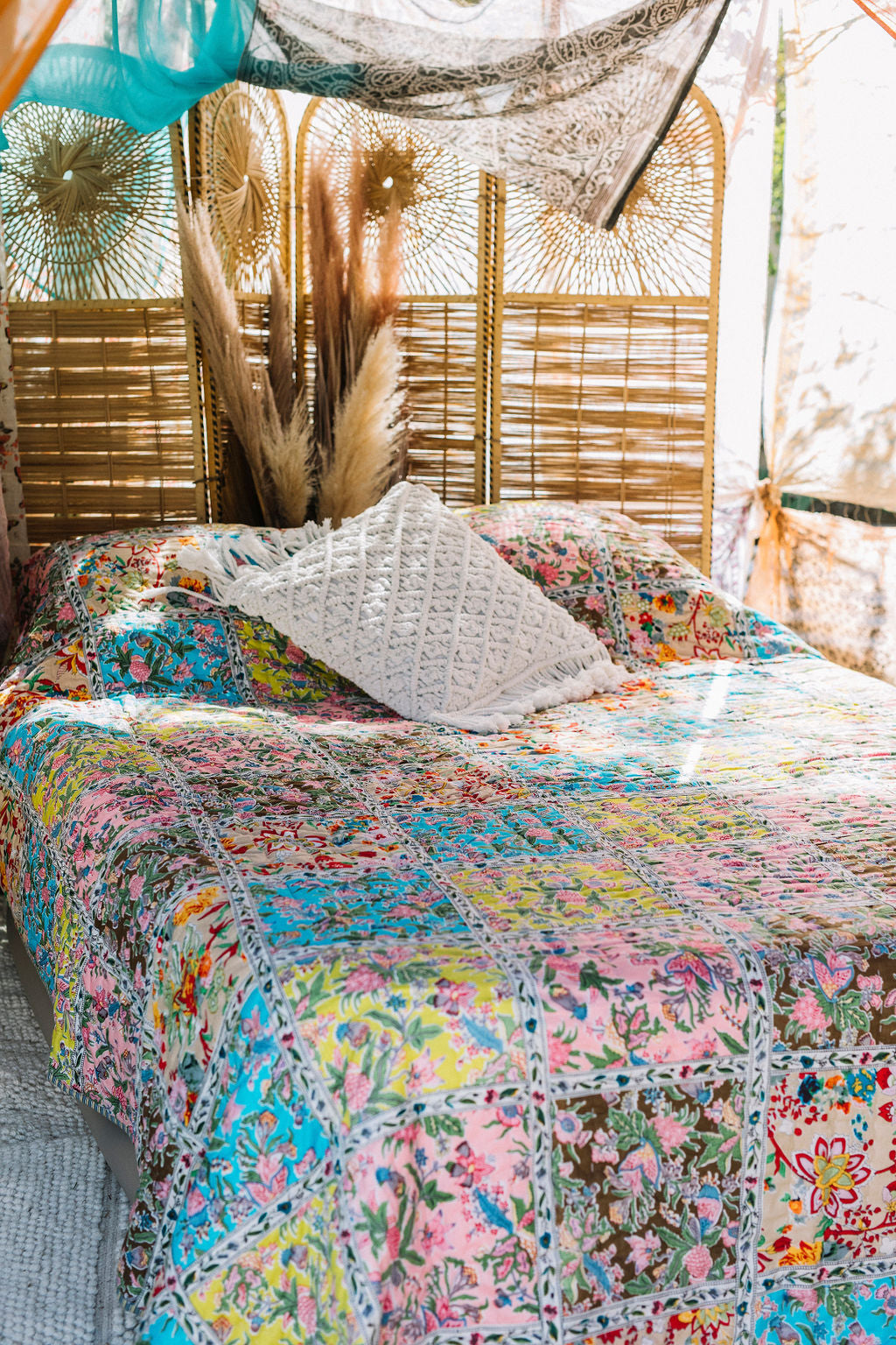  HOUSE OF SKYE | NEW ROMANTIC PATCHWORK QUILT | Bohemian Love Runway