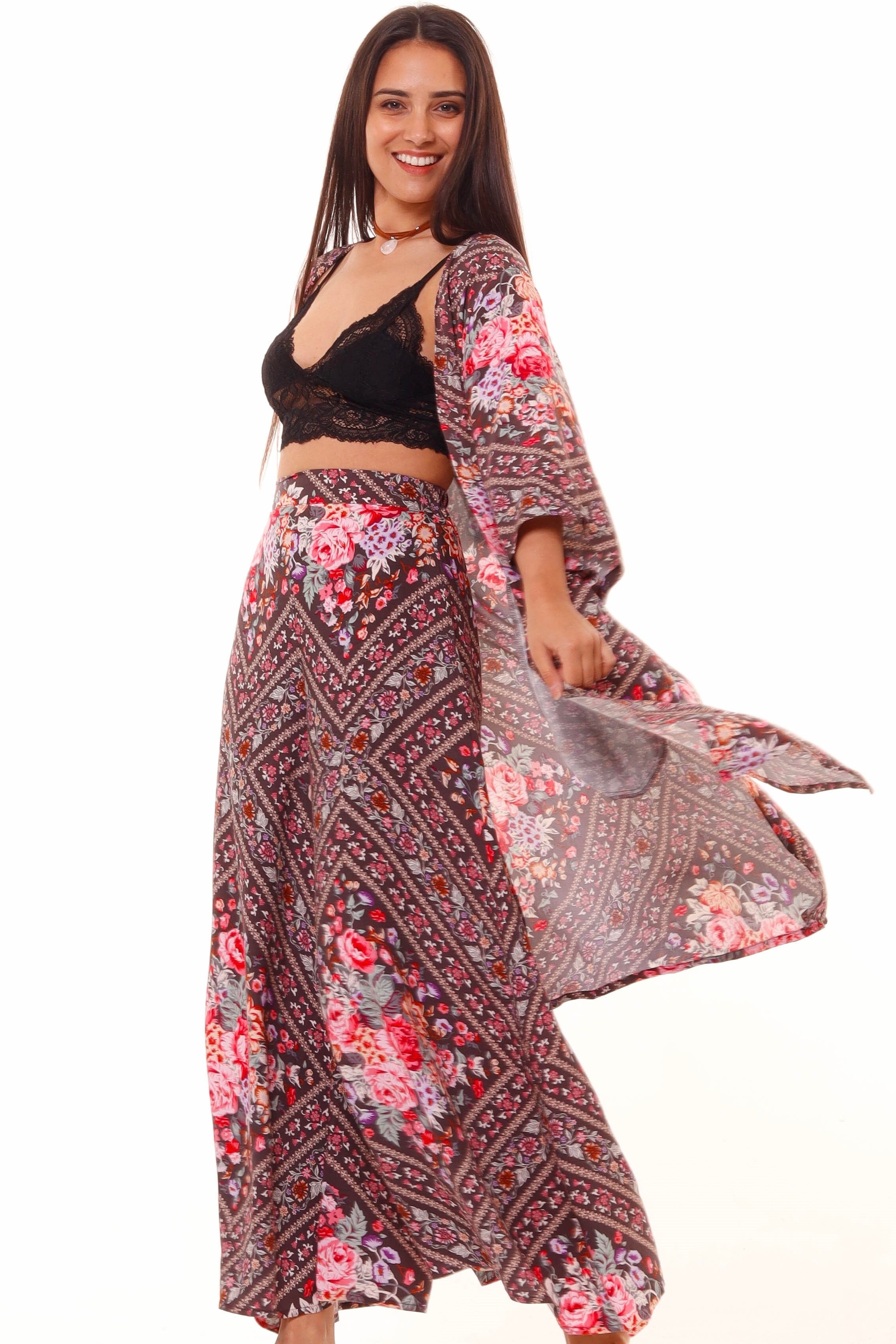  HONEY & STONE CO | BLACK DIAMOND TILLIE KIMONO | Bohemian Love Runway