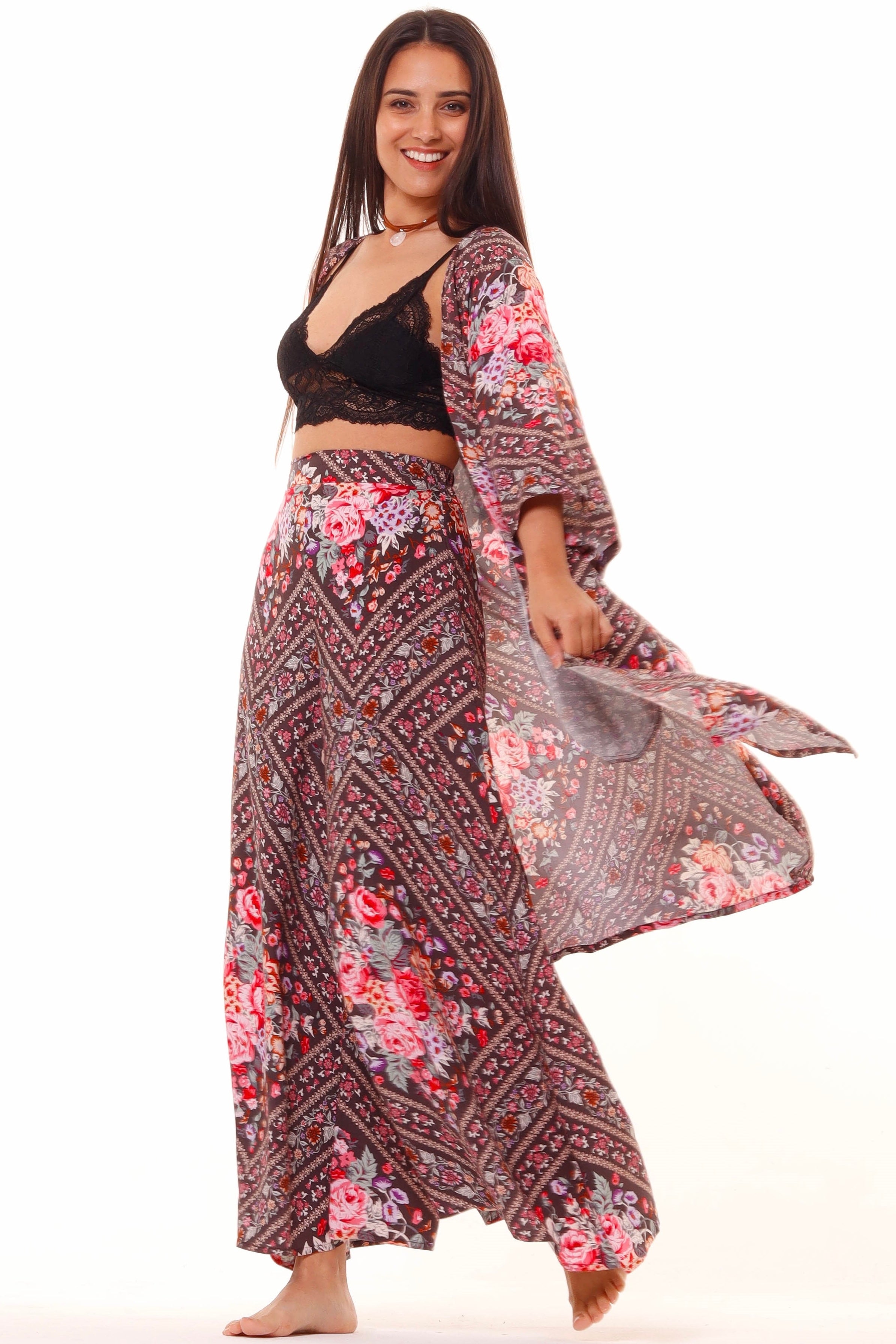  HONEY & STONE CO | BLACK DIAMOND PIPPA WIDE LEG PANT | Bohemian Love Runway