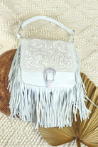  HOUSE OF SKYE | DESERT ROSE FRINGE BAG VINTAGE WHITE | Bohemian Love Runway