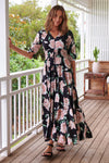 JAASE | PEACH WILD FLOWER INDIANA MAXI DRESS | Bohemian Love Runway