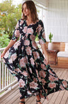 JAASE | PEACH WILD FLOWER INDIANA MAXI DRESS | Bohemian Love Runway