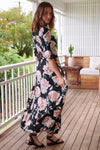 JAASE | PEACH WILD FLOWER INDIANA MAXI DRESS | Bohemian Love Runway
