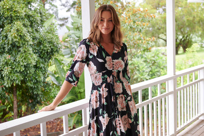 JAASE | PEACH WILD FLOWER INDIANA MAXI DRESS | Bohemian Love Runway